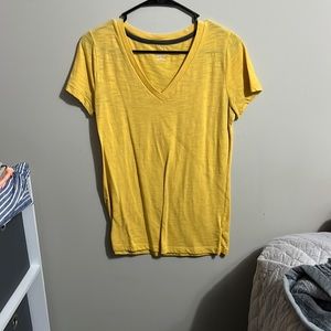 Yellow V-neck